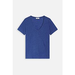 Contract Sandy ouder Linnen T-shirt Cobalt online kopen bij Boutique Domburg. C95858-444-22-539